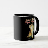 Mug Typographie de chat drôle mignonne avec Kitten jou (Devant droit)