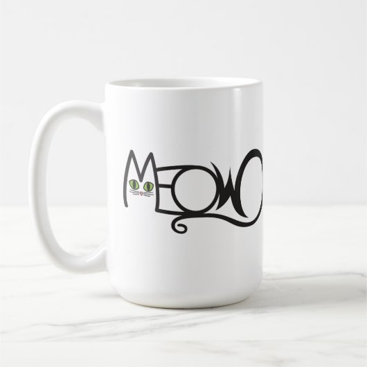Mug Typographie de chat Miaou (Gauche)