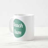 Mug Typographie de clochettes Turquoise et blanc cool (Devant gauche)