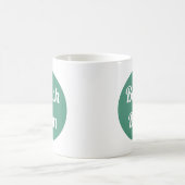 Mug Typographie de clochettes Turquoise et blanc cool (Centre)