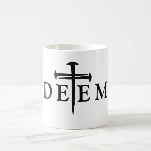 Mug Typographie de croix de clou Christian Bold rachet (Centre)