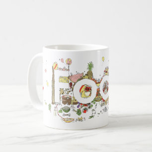 Mug Typographie de cuisine drôle et colorée pour l'art
