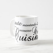 Mug Typographie de ~ de haute cuisine (Devant gauche)