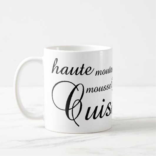 Mug Typographie de ~ de haute cuisine (Gauche)