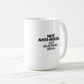 Mug Typographie de déclaration sélective sociale (Devant droit)