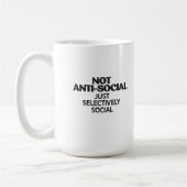 Mug Typographie de déclaration sélective sociale (Gauche)