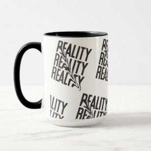 Mug Typographie de distorsion de la réalité Abstrac m