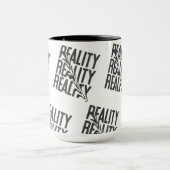 Mug Typographie de distorsion de la réalité| Abstrac m (Centre)