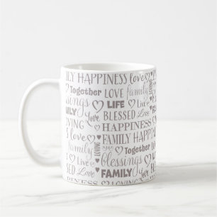 Mug Typographie de famille simple Cute Minimaliste