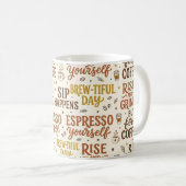 Mug Typographie de jeu de mots sur le café (Devant droit)