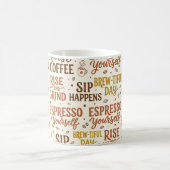 Mug Typographie de jeu de mots sur le café (Centre)