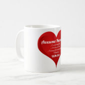 Mug Typographie de la Fierté au foyer Citation d'amour (Devant gauche)