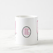 Mug Typographie de la fille / Initiales du monogramme (Centre)