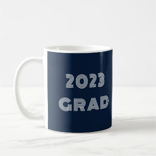 Mug Typographie de la graduation bleue