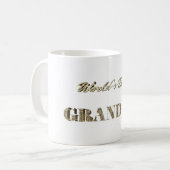 Mug Typographie de la meilleure grand-mère au monde (Devant gauche)