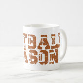 Mug Typographie de la saison de football (Devant droit)