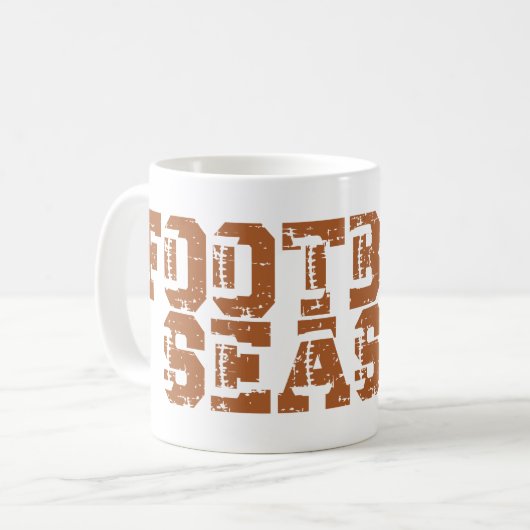 Mug Typographie de la saison de football (Devant gauche)