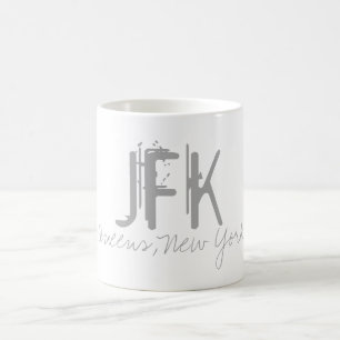 Mug Typographie de l'aéroport JFK de New York