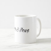 Mug Typographie de l'agitation et du coeur (Devant droit)