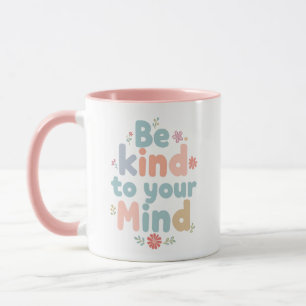 Mug Typographie de l'amour de soi pastel