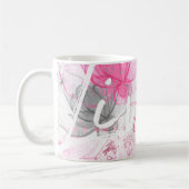 Mug Typographie de l'aquarelle rose de la Sagesse (Gauche)