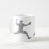 Mug Typographie de l'art Word du baseball (Devant gauche)