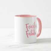 Mug Typographie de l'autonomisation sans peur et fabul (Devant droit)