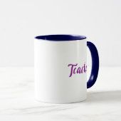Mug Typographie de l'enseignant (Devant droit)
