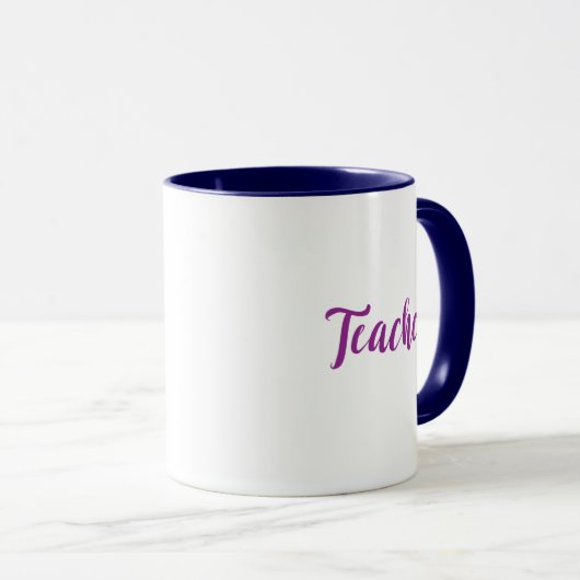 Mug Typographie de l'enseignant (Devant droit)