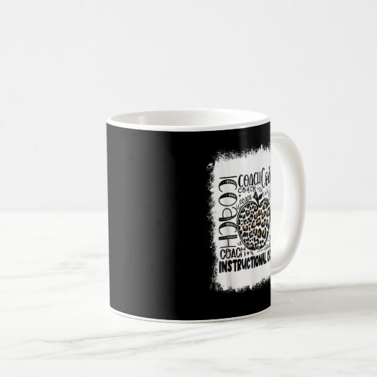 Mug Typographie de l'entraîneur instructeur Leopard bl (Devant droit)