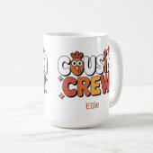 Mug Typographie de l'équipe de cousins de Thanksgiving (Devant droit)