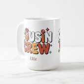 Mug Typographie de l'équipe de cousins de Thanksgiving (Devant gauche)