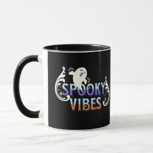 Mug Typographie de lettrage avec fantôme d'Halloween a