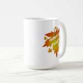 Mug Typographie de l'humeur d'automne maple feuille ca (Devant droit)
