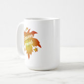 Mug Typographie de l'humeur d'automne maple feuille ca (Devant gauche)