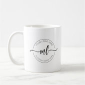 Mug Typographie de logo d'entreprise Monogramme Initia (Gauche)