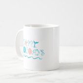 Mug Typographie de Noël côtière Coquillages (Devant gauche)