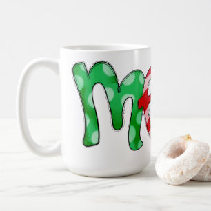 Mug Typographie de Noël Red Green Festive