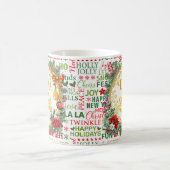 Mug Typographie de Noël rouge et vert sans couture (Centre)
