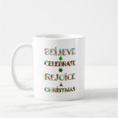 Mug Typographie de Noël Rouge Vert Festif 1 Photo (Gauche)