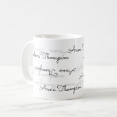Mug typographie de nom élégante (Devant gauche)