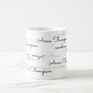 Mug typographie de nom élégante