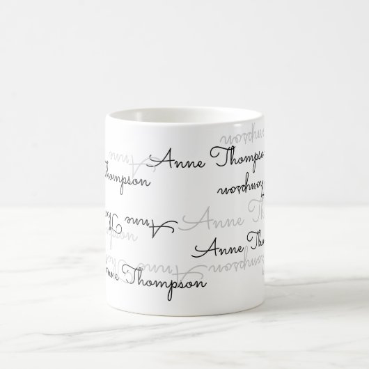 Mug typographie de nom élégante (Centre)