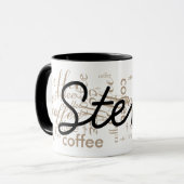 Mug typographie de nom personnalisé (Devant gauche)