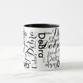 Mug Typographie de nom personnalisée (Centre)