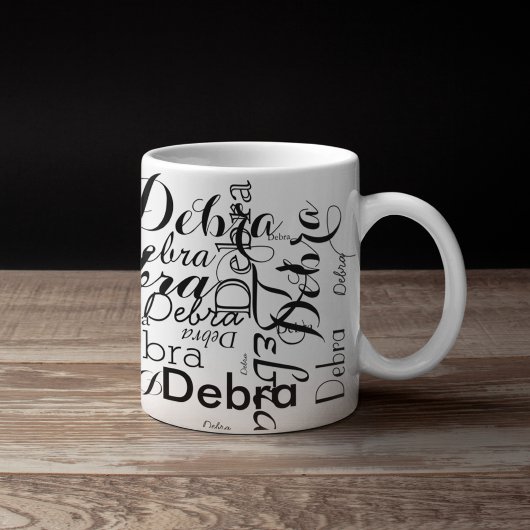 Mug Typographie de nom personnalisée