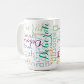 Mug Typographie de nom personnalisée cool (Devant gauche)
