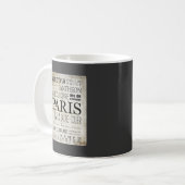 Mug Typographie de Paris - style de souterrain (Devant gauche)