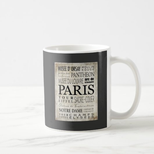 Mug Typographie de Paris - style de souterrain (Droite)