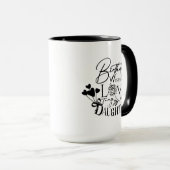 Mug Typographie de photo d'anniversaire de fille moder (Devant droit)